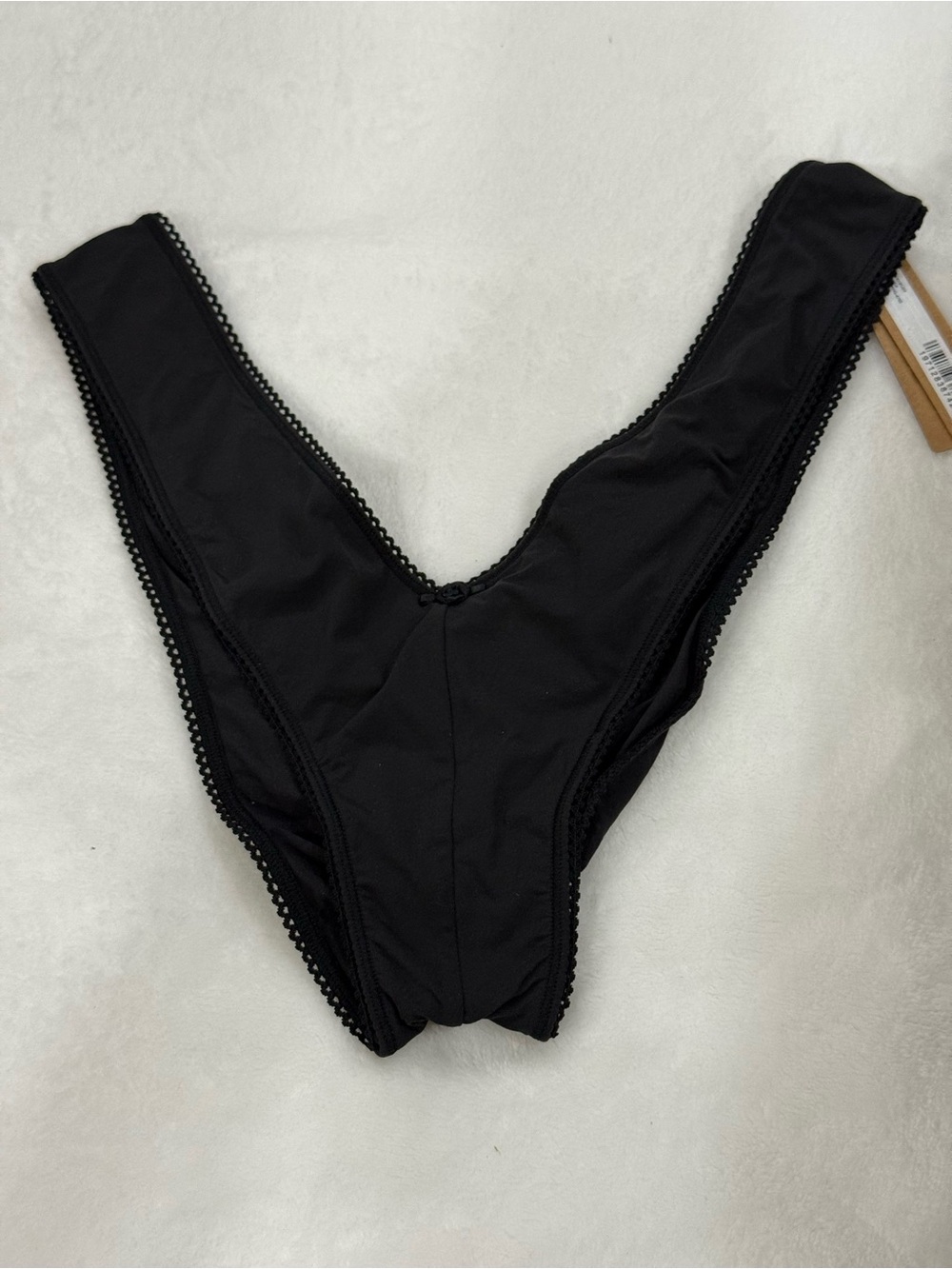SKIMS Black High-Cut Bikini Panty